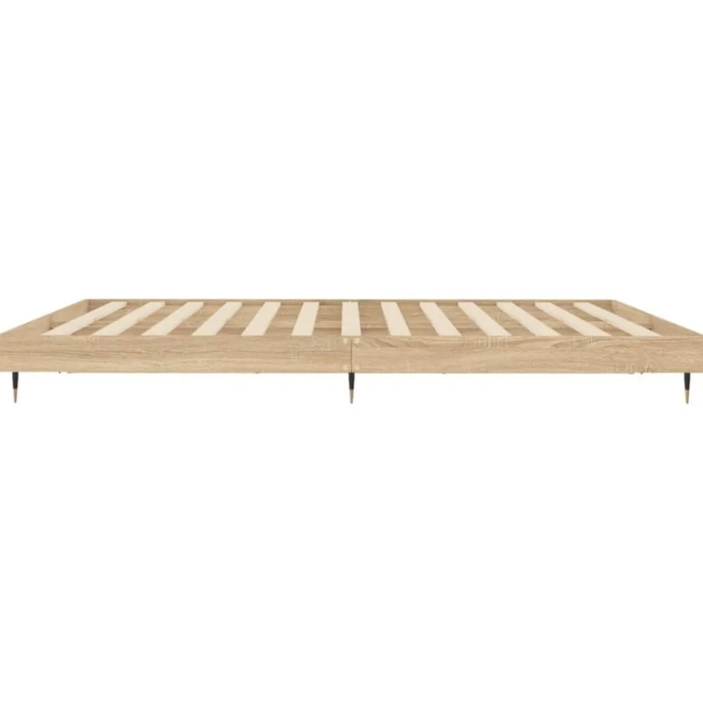 vidaXL Estructura de cama sin colchón 200x200 cm Roble Sonoma Clearance
