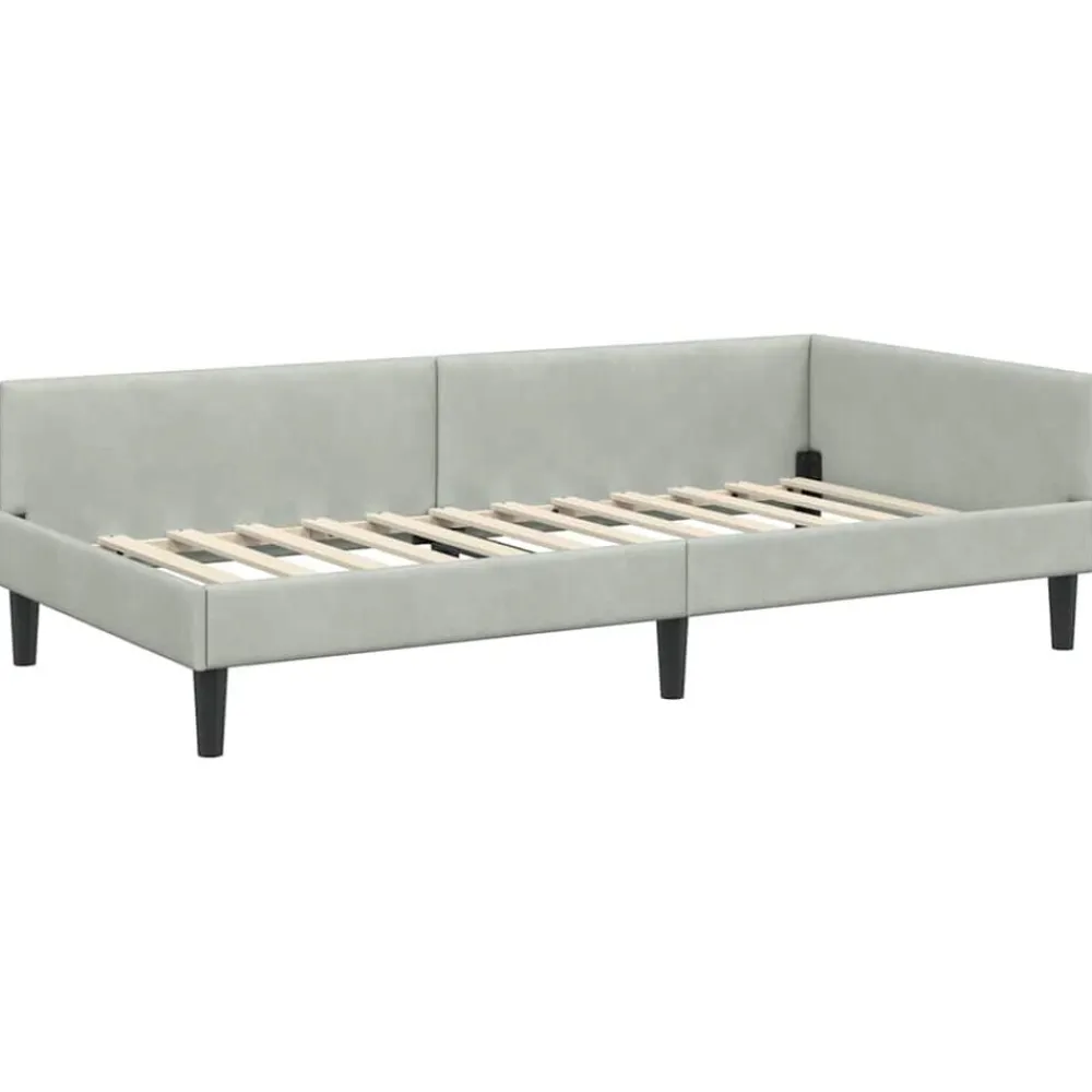 vidaXL Estructura de cama en esquina 80 cm x 200 cm Gris claro Online