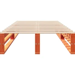 vidaXL Camas Y Accesorios-Estructura de cama sin colchón madera de pino marrón 90x200 cm