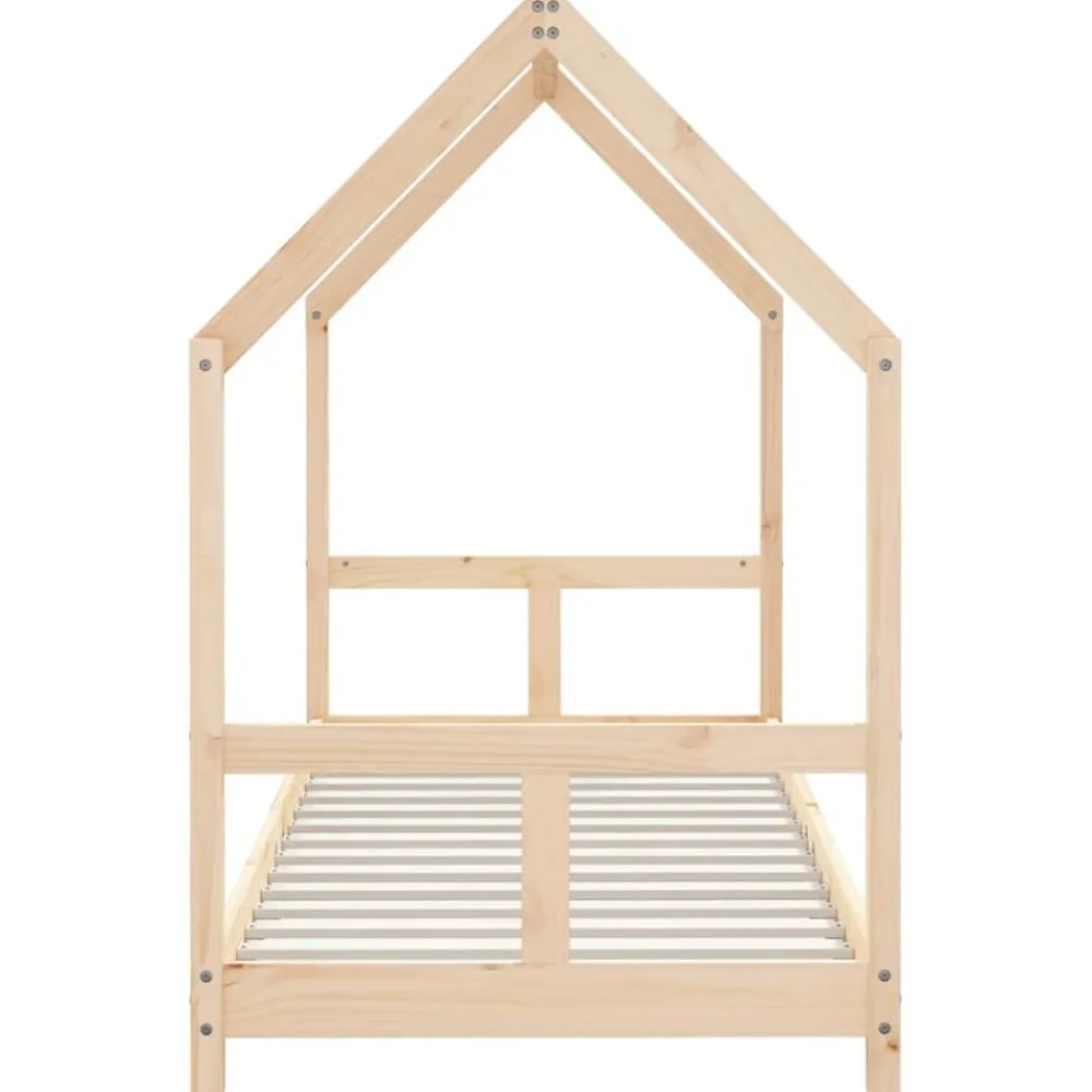 vidaXL Estructura de cama para niños madera maciza de pino 80x200 cm Natural Clearance