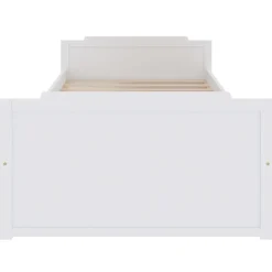 vidaXL Camas Y Accesorios-Estructura de cama sin colchón madera de pino blanca 90x200 cm