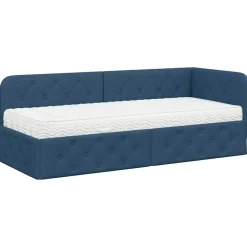 vidaXL Estructura de cama en esquina 80 x 200 cm tela Azul Outlet