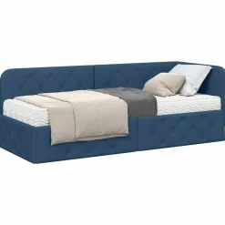 vidaXL Estructura de cama en esquina 80 x 200 cm tela Azul Outlet