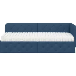 vidaXL Estructura de cama en esquina 80 x 200 cm tela Azul Outlet