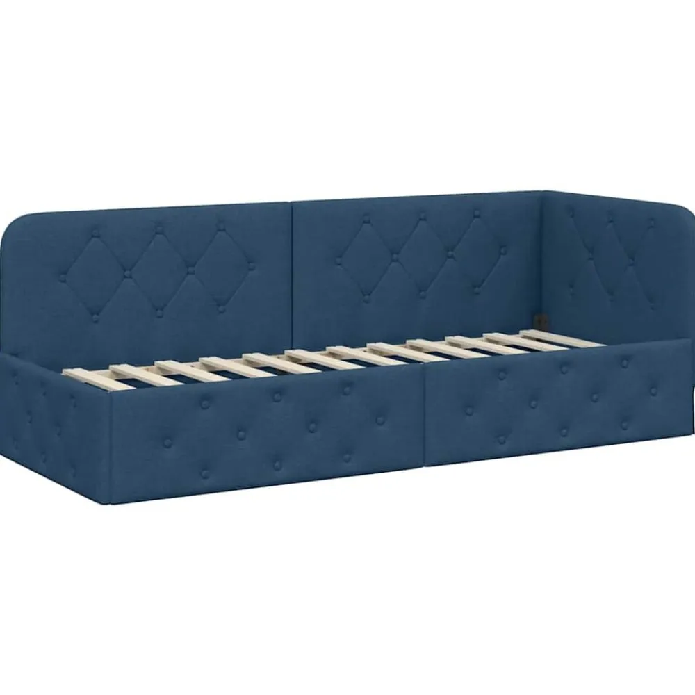 vidaXL Estructura de cama en esquina 80 x 200 cm tela Azul Outlet