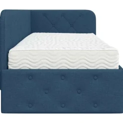 vidaXL Estructura de cama en esquina 80 x 200 cm tela Azul Outlet