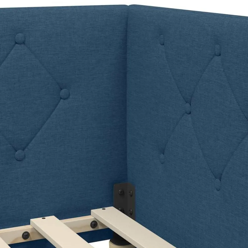 vidaXL Estructura de cama en esquina 80 x 200 cm tela Azul Outlet