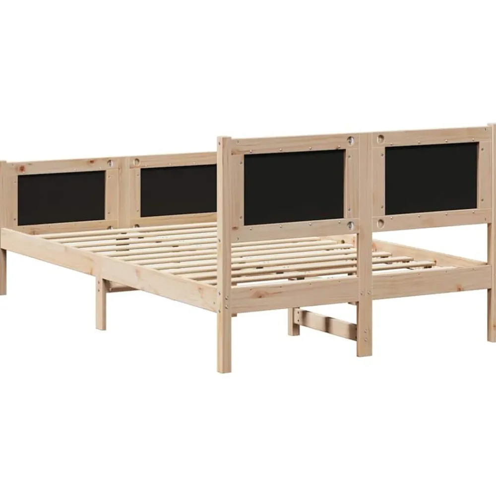 vidaXL Estructura de cama Negro y gris oscuro 120 x 200 cm Natural y gris oscuro Online