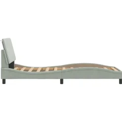 vidaXL Camas Y Accesorios-Estructura de cama con LED sin colchón Hanko terciopelo 80x200 cm