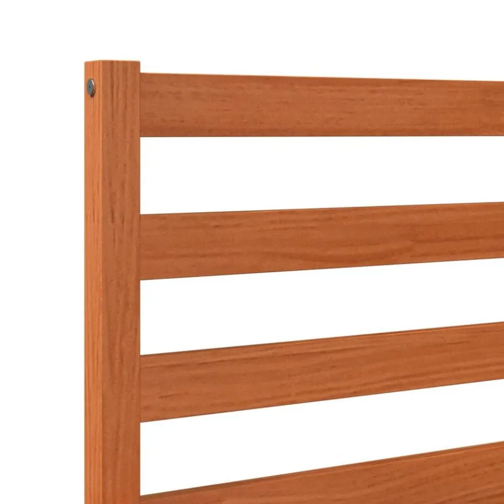 vidaXL Estructura de cama sin colchón madera maciza marrón 75x190 cm Marrón cera Sale