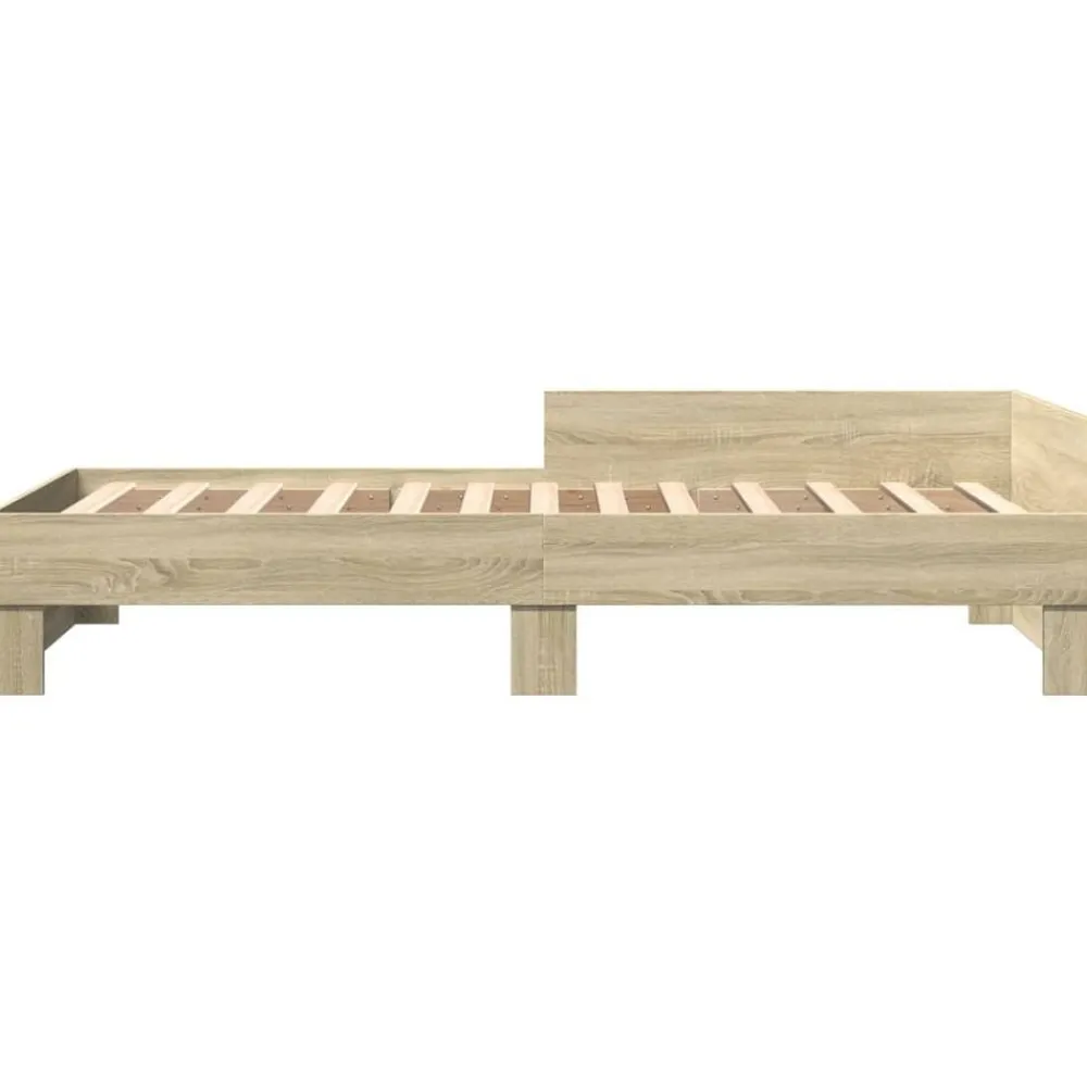 vidaXL Camas Y Accesorios-Estructura de cama sin colchón madera 100x200 cm