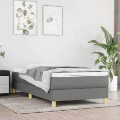 vidaXL Camas Y Accesorios-Estructura de cama con somier tela 80x200 cm