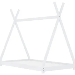 vidaXL Estructura de cama infantil madera maciza pino blanca 70x140 cm Blanco