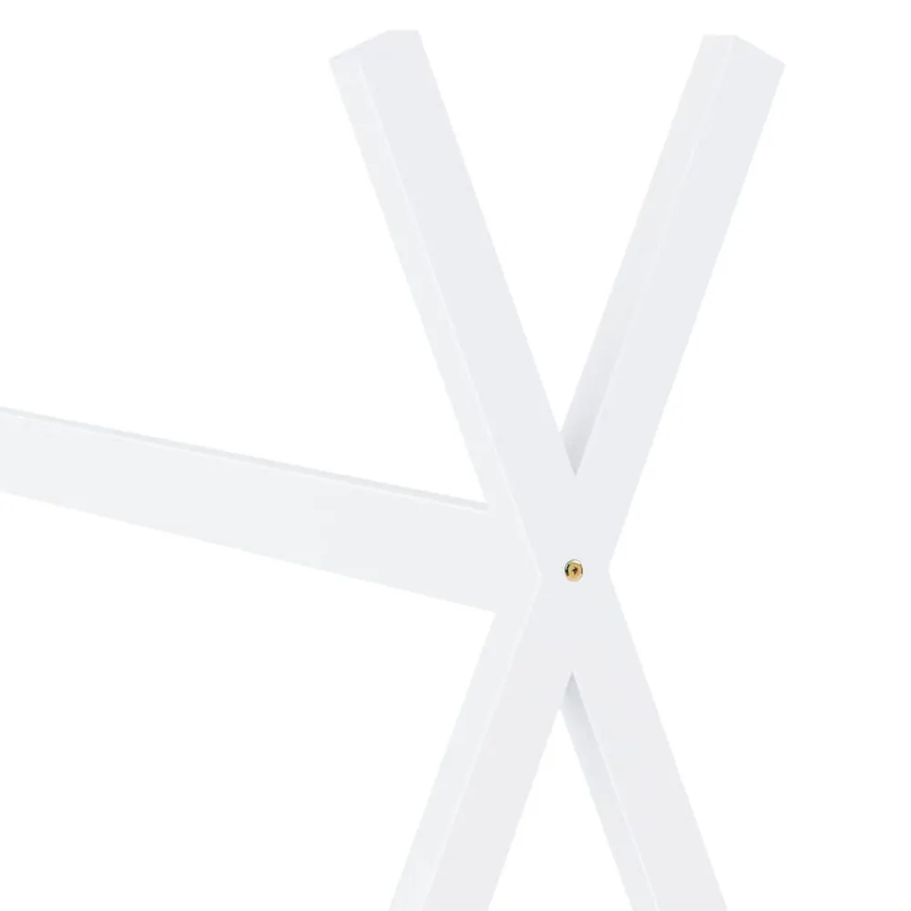 vidaXL Estructura de cama infantil madera maciza pino blanca 70x140 cm Blanco