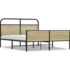 vidaXL Camas Y Accesorios-Estructura de cama sin colchón metal 150x200 cm