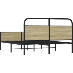 vidaXL Camas Y Accesorios-Estructura de cama sin colchón metal 150x200 cm