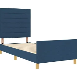 vidaXL Estructura de cama con cabecera 80 x 200 cm tela Azul Clearance