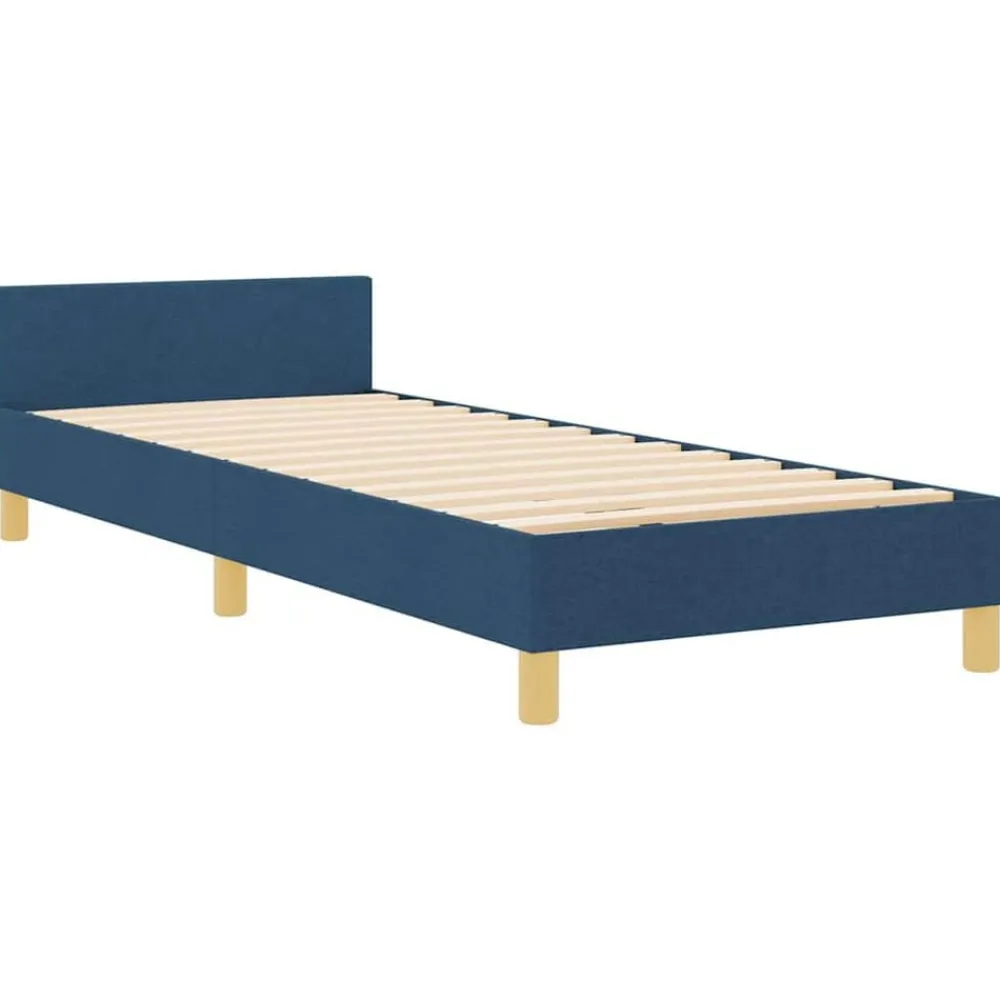 vidaXL Estructura de cama con cabecera 80 x 200 cm tela Azul Clearance