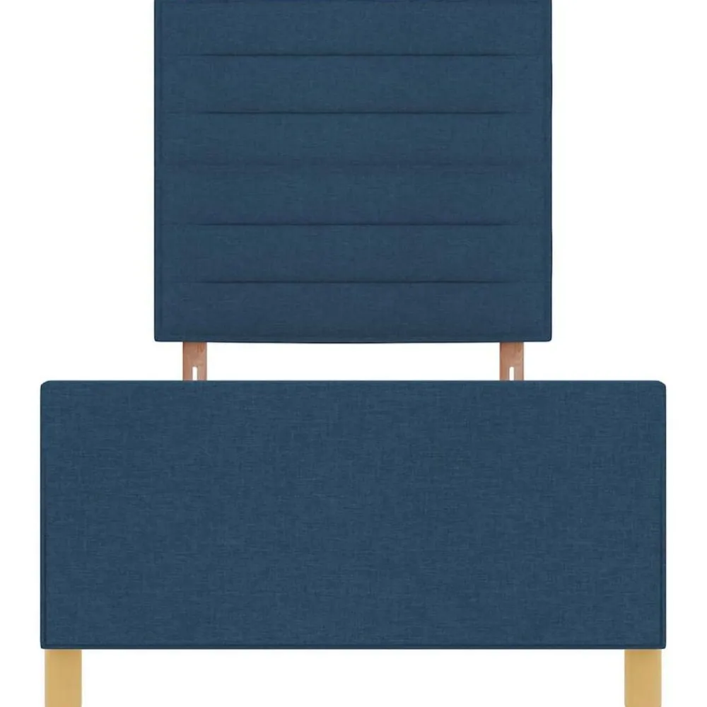 vidaXL Estructura de cama con cabecera 80 x 200 cm tela Azul Clearance