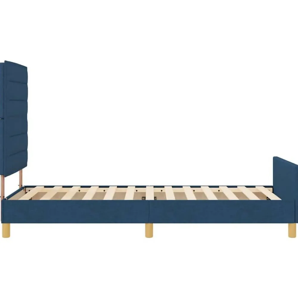 vidaXL Estructura de cama con cabecera 80 x 200 cm tela Azul Clearance