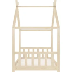 vidaXL Estructura de cama infantil de madera maciza de pino 70x140 cm Marr&oacute;n Outlet