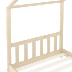 vidaXL Estructura de cama infantil de madera maciza de pino 70x140 cm Marr&oacute;n Outlet