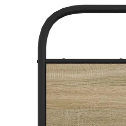 vidaXL Estructura de cama sin colchón metal 180x200 cm Roble ahumado Outlet