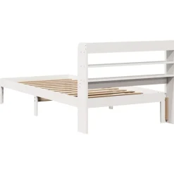 vidaXL Camas Y Accesorios-Estructura de cama con cabecero madera pino 75x190 cm