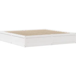 vidaXL Estructura de cama sin colchón madera maciza blanca 200x200 cm Blanco Discount
