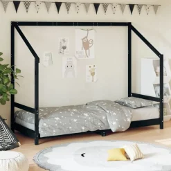 Niños vidaXL Mobiliario Para Bebés Y Niños Pequeños-Estructura de cama para niños madera de pino 80x200 cm