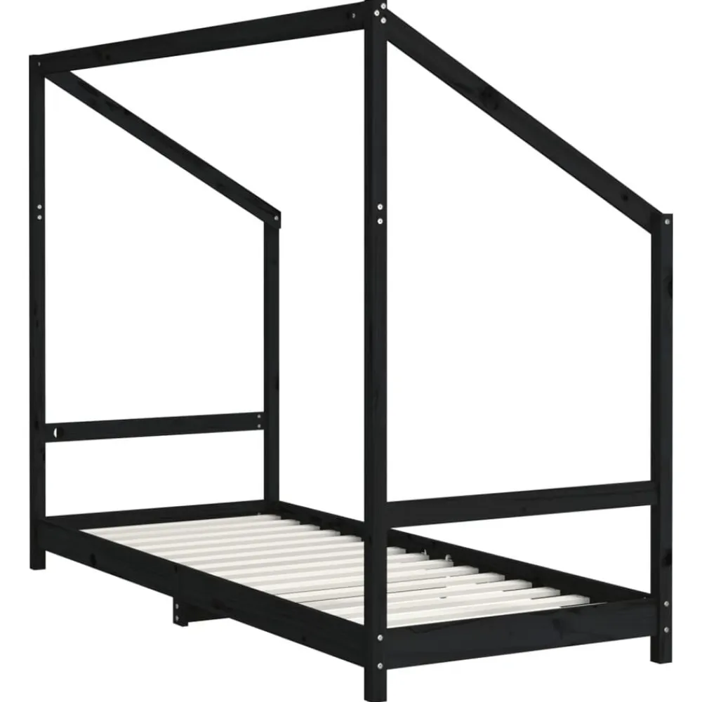 Niños vidaXL Mobiliario Para Bebés Y Niños Pequeños-Estructura de cama para niños madera de pino 80x200 cm