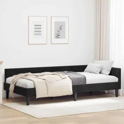 vidaXL Estructura de cama en esquina 80 cm x 200 cm Terciopelo Negro New