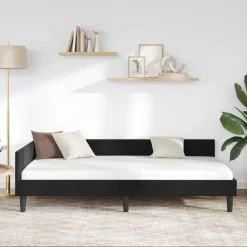 vidaXL Estructura de cama en esquina 80 cm x 200 cm Terciopelo Negro New