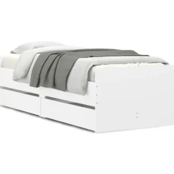 vidaXL Estructura de cama con cajones 100x200 cm Blanco Best