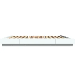 vidaXL Camas Y Accesorios-Estructura de cama madera de ingeniería blanca 200x200 cm