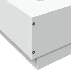 vidaXL Camas Y Accesorios-Estructura de cama madera de ingeniería blanca 200x200 cm