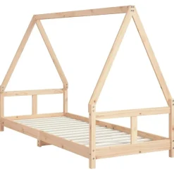 vidaXL Estructura de cama para niños madera maciza de pino 80x200 cm Natural Discount