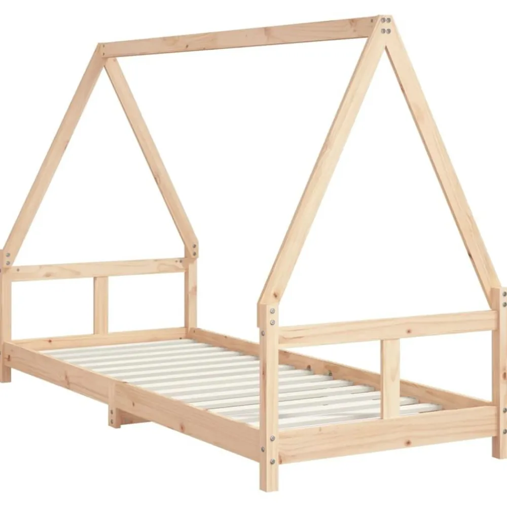vidaXL Estructura de cama para niños madera maciza de pino 80x200 cm Natural Discount