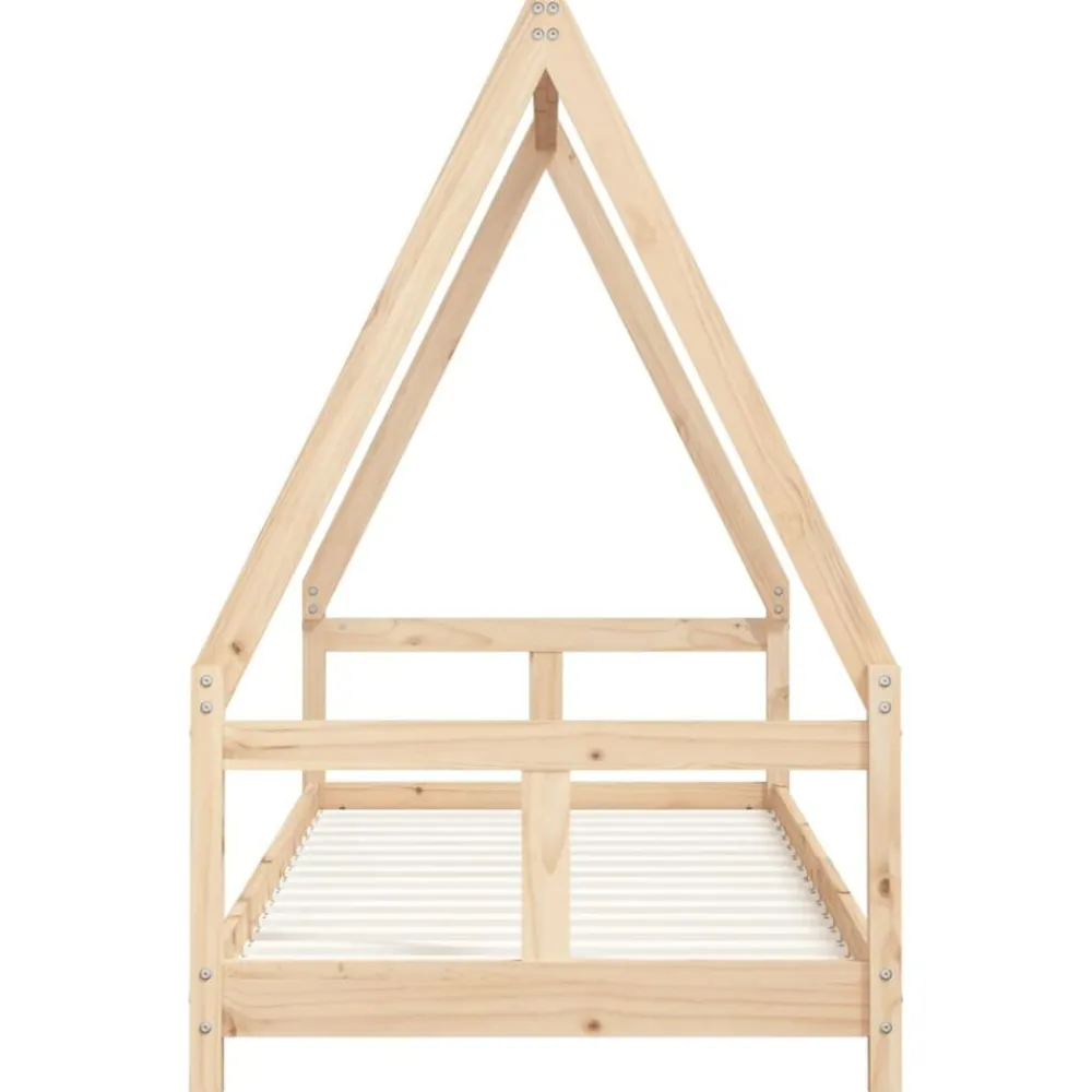 vidaXL Estructura de cama para niños madera maciza de pino 80x200 cm Natural Discount