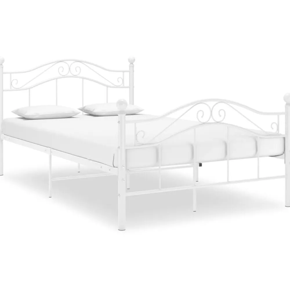 vidaXL Camas Y Accesorios-Estructura de cama sin colchón metal 120x200 cm