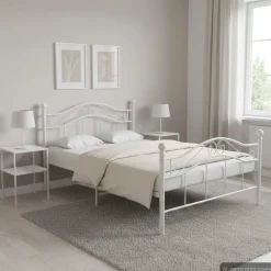 vidaXL Camas Y Accesorios-Estructura de cama sin colchón metal 120x200 cm