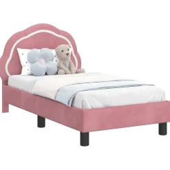 vidaXL Camas Y Accesorios-Estructura de cama para niños pequeños con cabecera