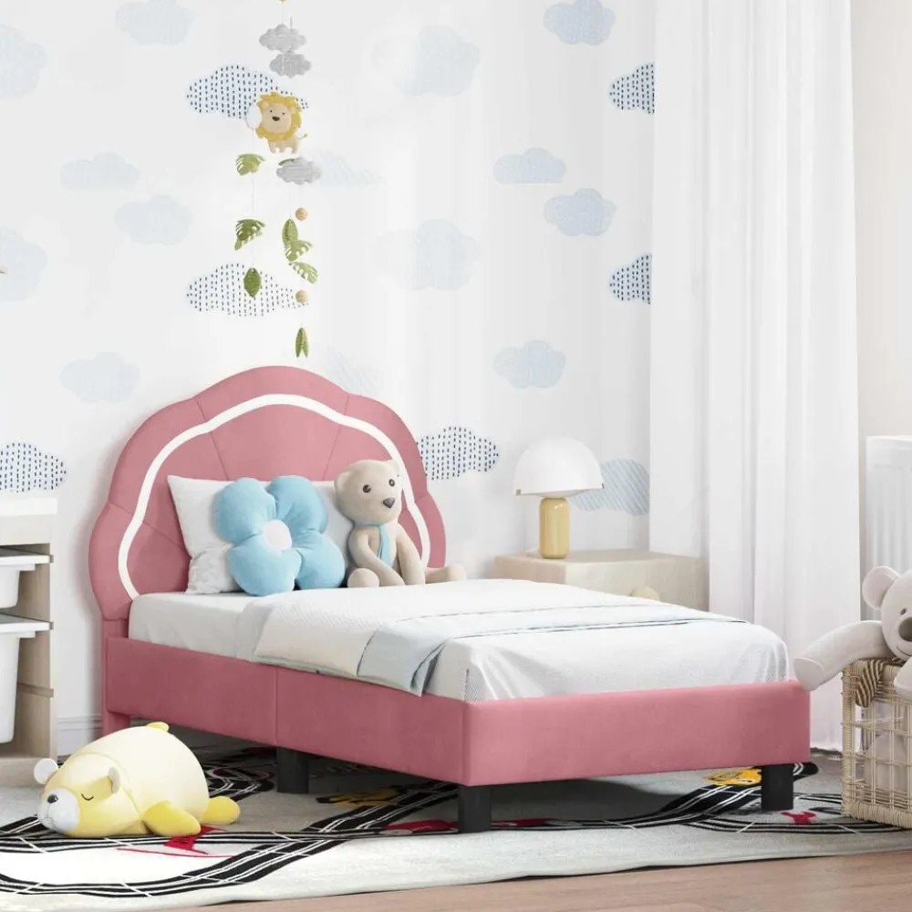 vidaXL Camas Y Accesorios-Estructura de cama para niños pequeños con cabecera