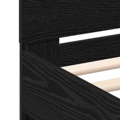 vidaXL Estructura de cama con LED 100 x 200 cm Roble negro Hot