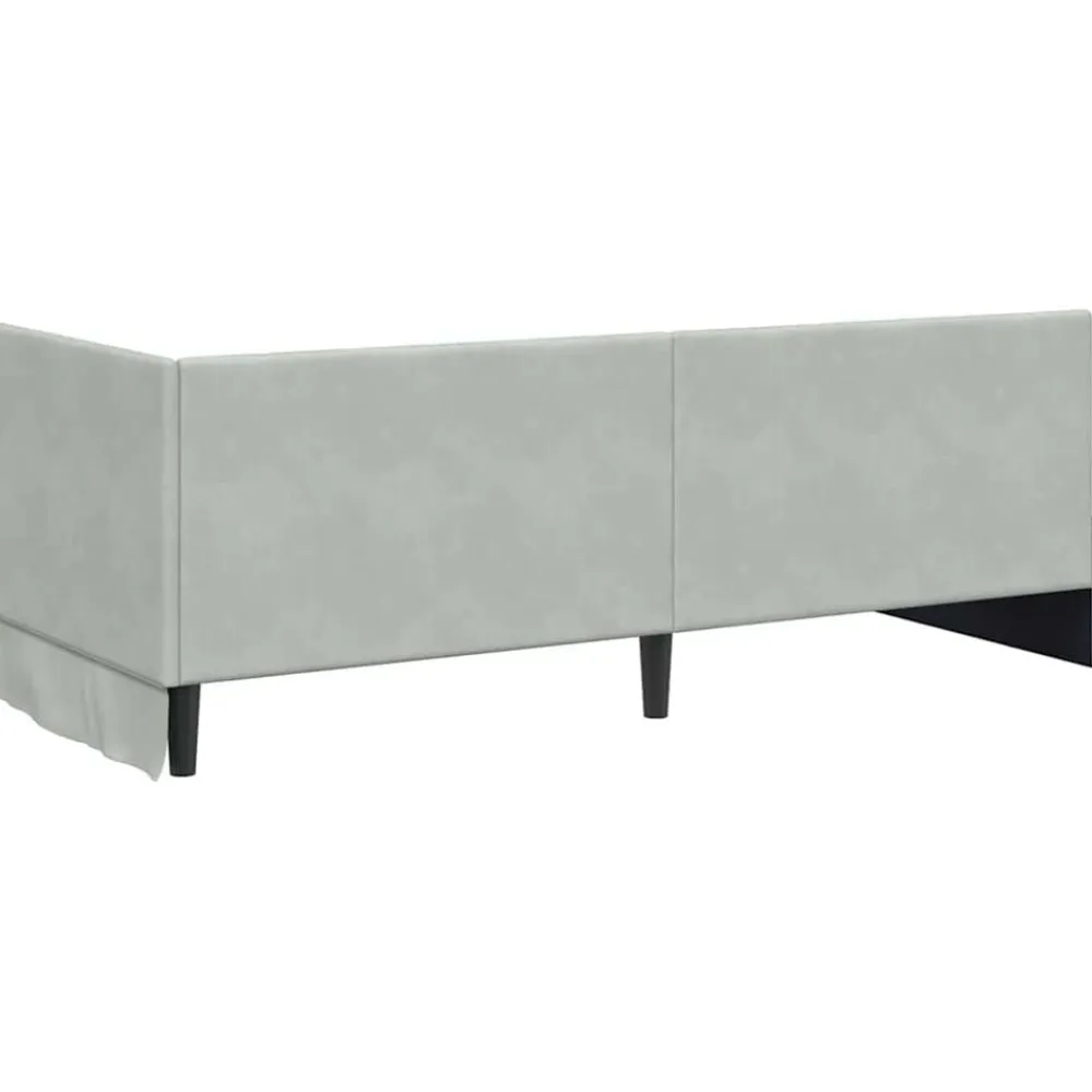 vidaXL Estructura de cama en esquina 80 cm x 200 cm Gris claro Clearance