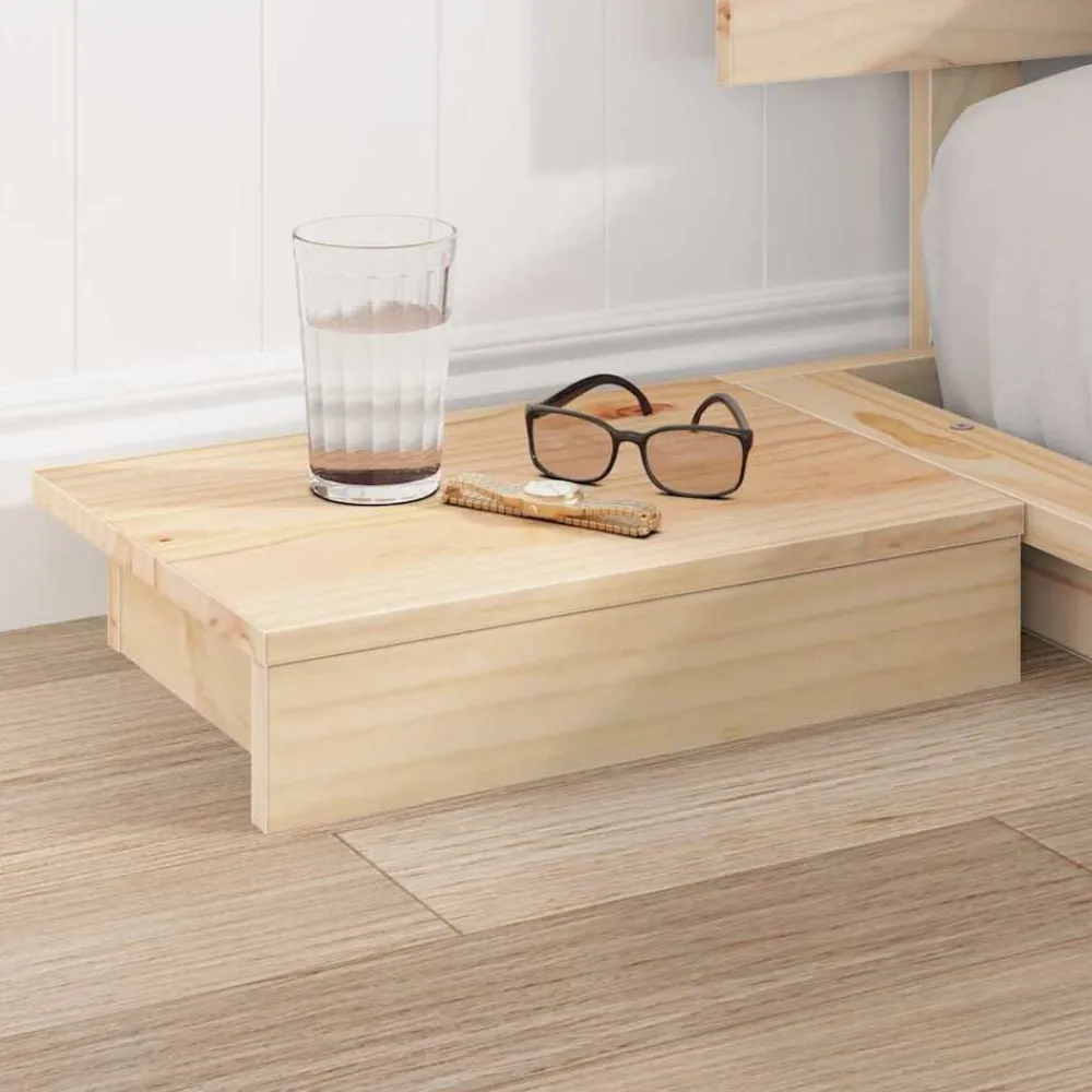 vidaXL Estructura de cama Marrón 200 x 200 cm Madera Natural Discount