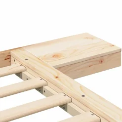 vidaXL Estructura de cama Marrón 200 x 200 cm Madera Natural Discount