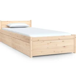 vidaXL Camas Y Accesorios-Estructura de cama individual con cajones 75x190 cm