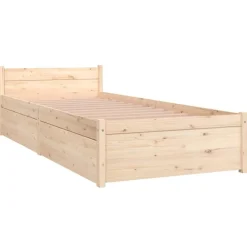 vidaXL Camas Y Accesorios-Estructura de cama individual con cajones 75x190 cm