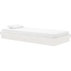 vidaXL Estructura de cama madera maciza 90x200 cm Blanco Outlet